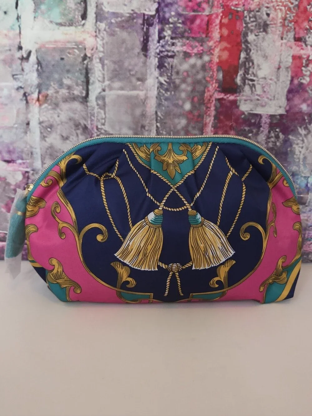 Estee Lauder Tassel Print Cosmetic Pouch NWT